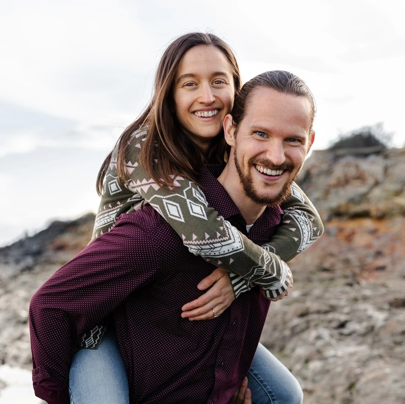 Male and female chiropractors posing for photo