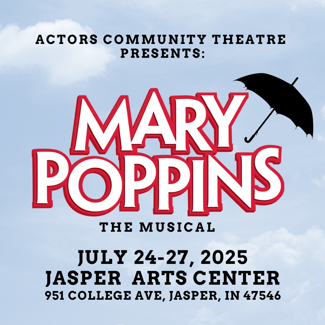 Social media post for advertising the show, Mary Poppins: The Musical