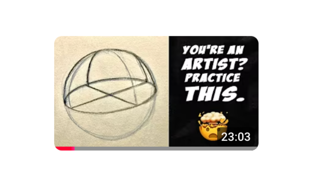 Tips on how to draw a sphere by Liam Jones, Canadian contemporary artist.