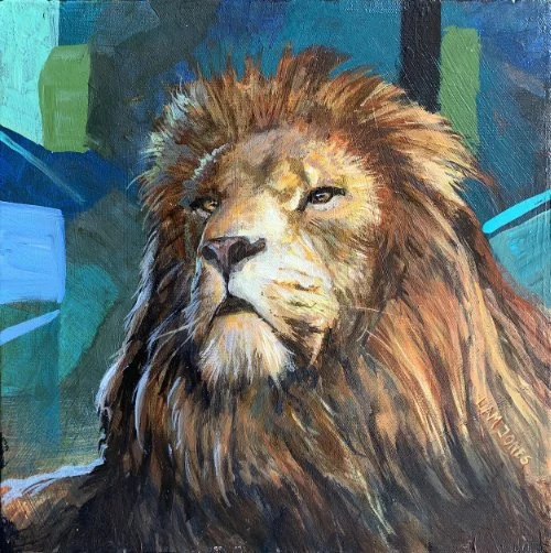 The Lion of Judah: Acrylic on Canvas 12x12" - Available - click to contact Liam