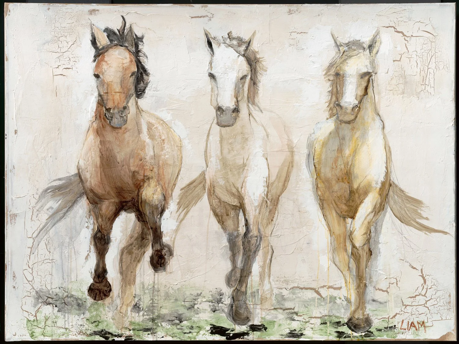 3 Horses Acrylic on Canvas 36 x 48" SOLD - prints available - click to shop