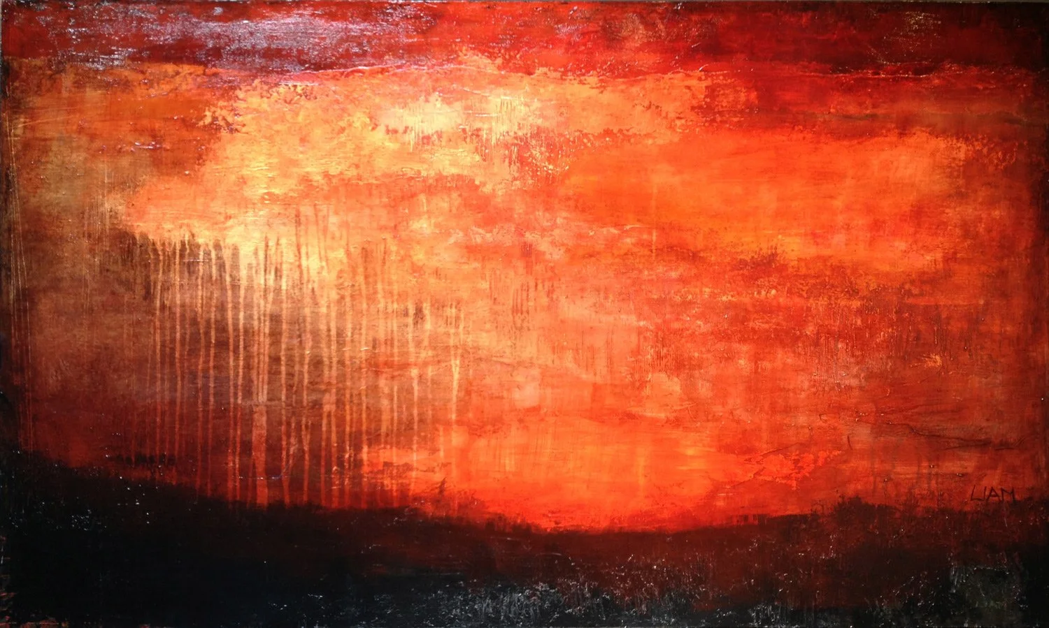 Ambient Wine, Acrylic on Canvas, 2014, 36 x 60"