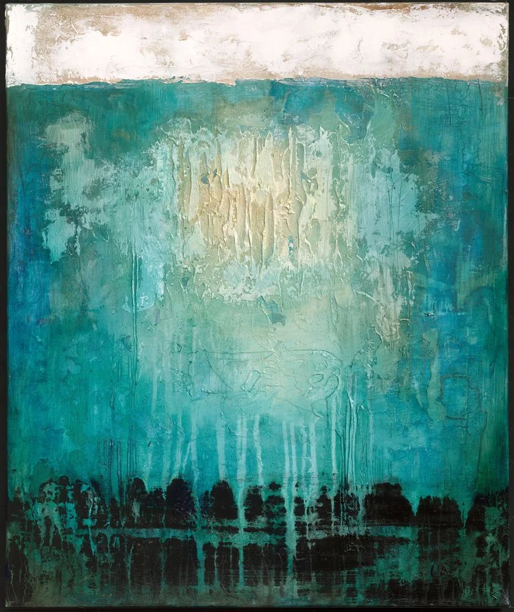 Underwater Castel - Acrylic on Canvas, 30 x 36"