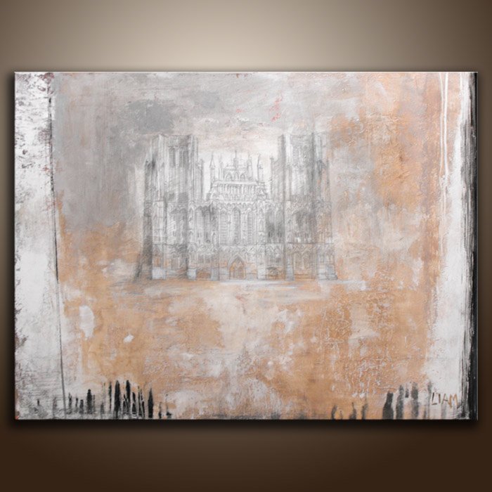 Cathedral - Acrylic and Pencil on Canvas 35 x 48"