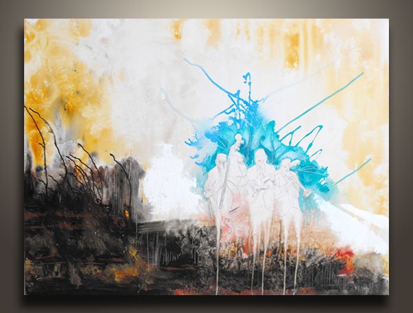 Jazz Trio of the Apocalypse - Acrylic on Canvas, 36 x 48"