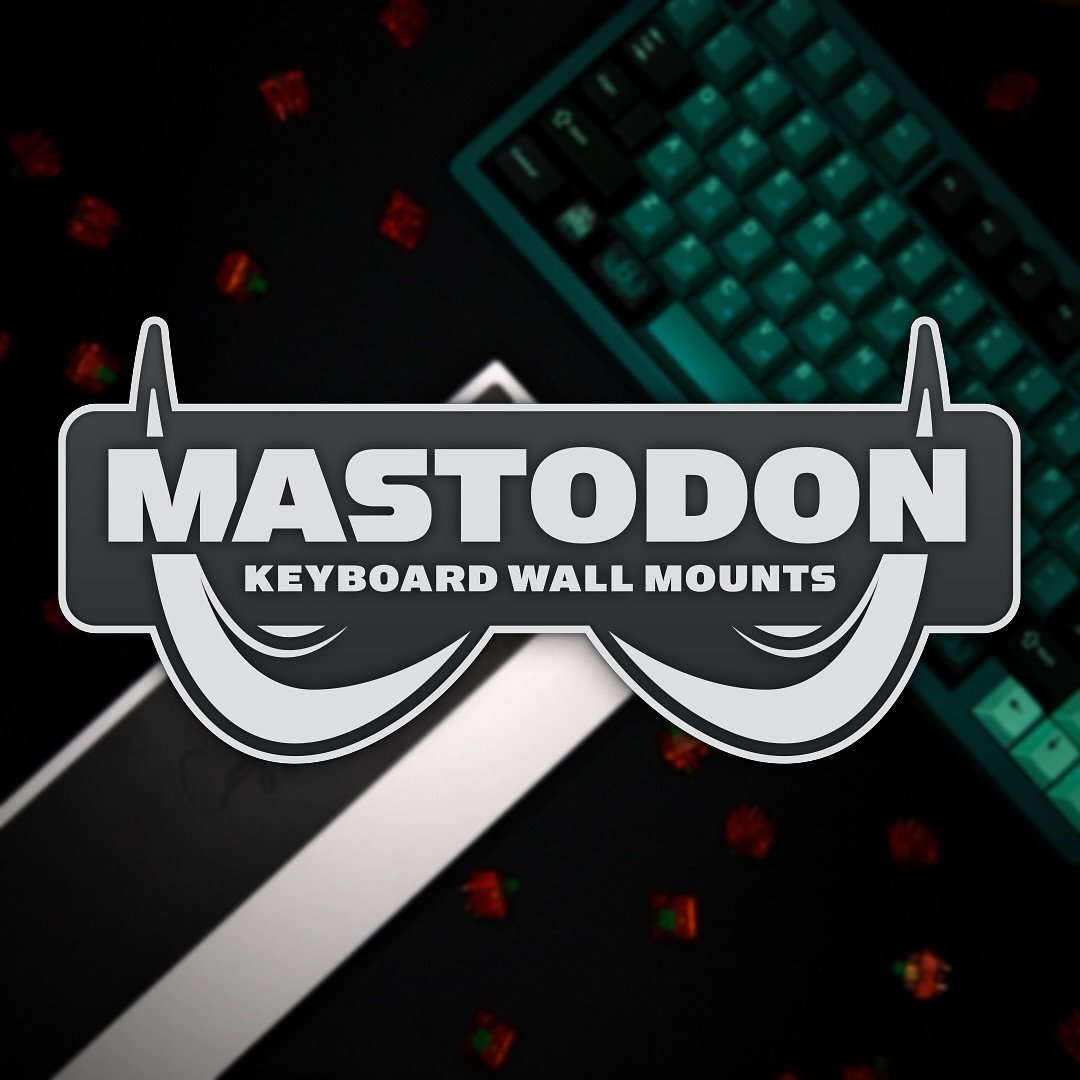 Full logo for Mastodon Keyboard Wall Mounts 🔥🔥
This is one of my favorite pieces I&rsquo;ve made to date. The wall mount itself has what we call &ldquo;tusks&rdquo;, where the name Mastodon was born. I wanted for the logo to embody the product, so 