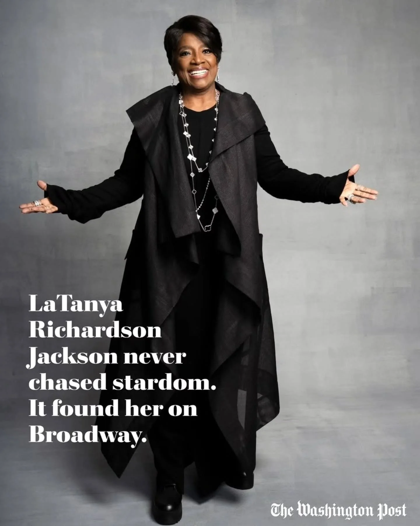 LaTanya Richardson Jackson.

The road to the Tonys. ✨️

@washingtonpost

◽️

⬛️Stylist @jasonrembert 
◽️Makeup @frankguyton 
⬛️Hair @nikiyamathis / Wig @our_black_tresses