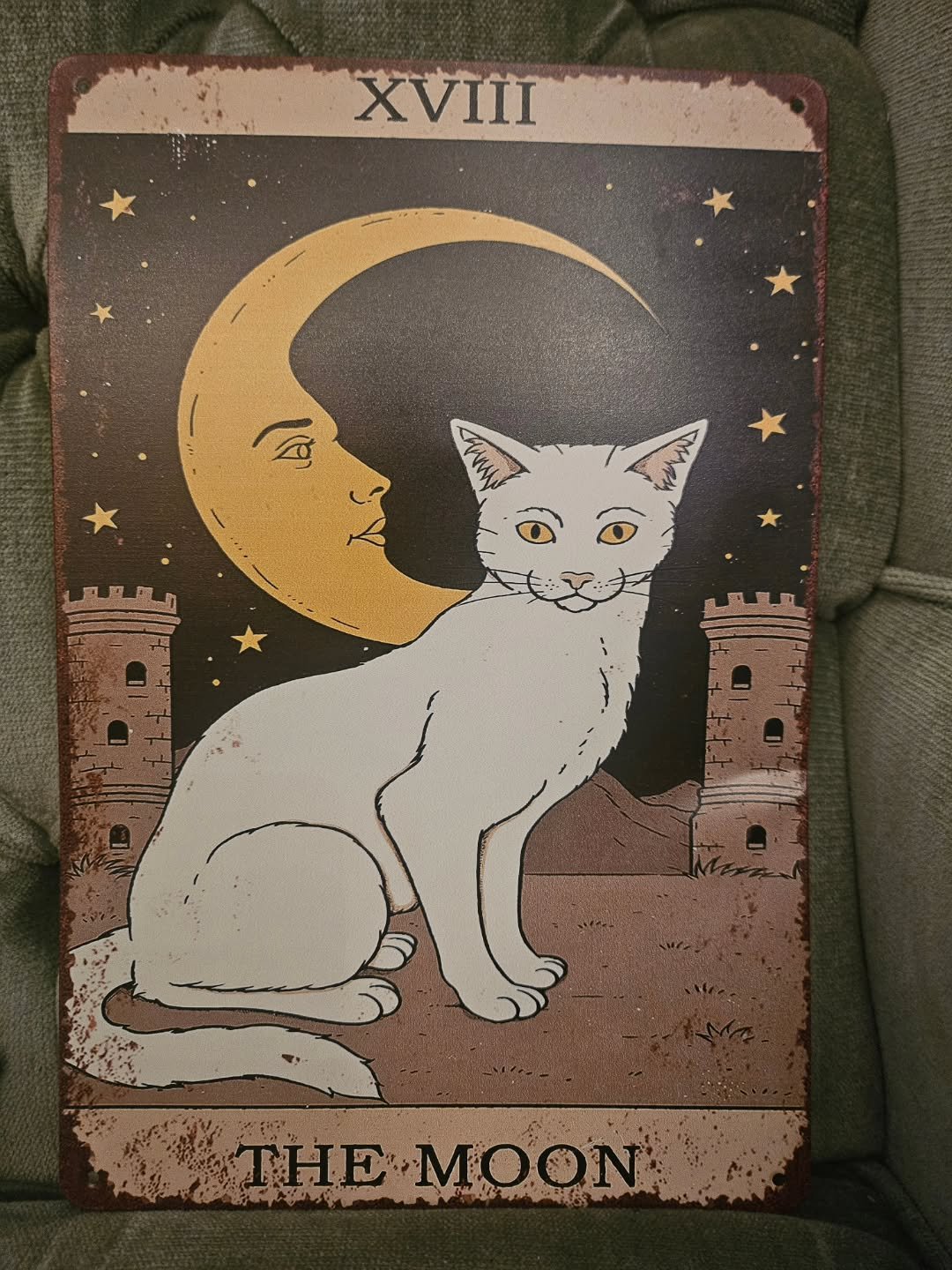 How cute is this cat Moon tarot card! I couldn't say no to purchasing this for my reading room.
#catmom #cattarot #tarotreadings #tarotreadersofinstagram