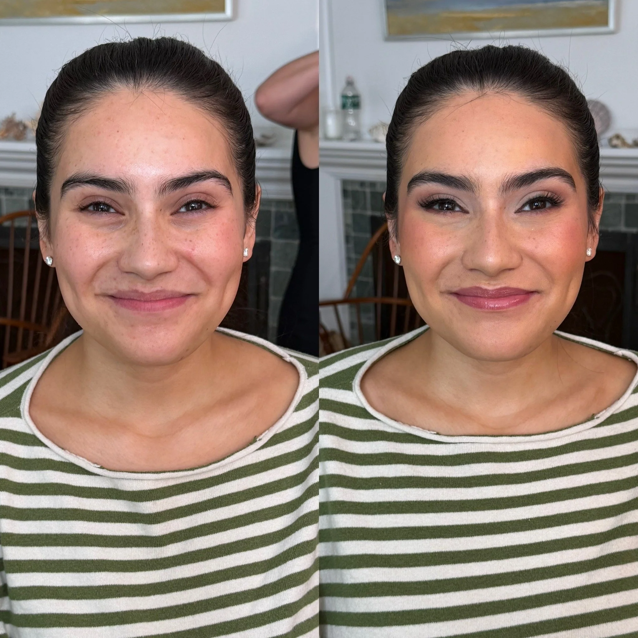 Before and after makeup