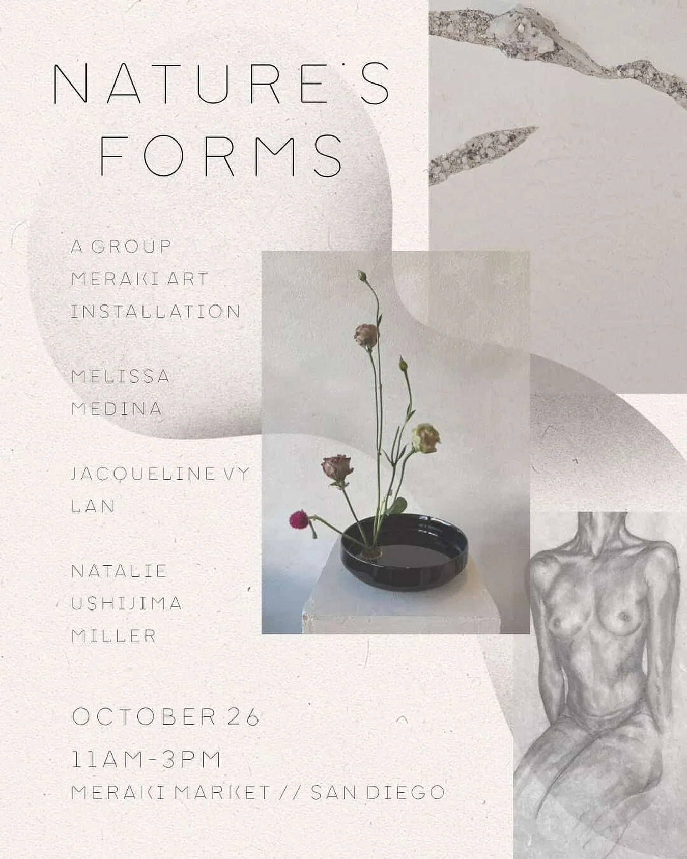 See you @merakispaces.co Meraki Market this Sunday! Feeling very esteemed to be participating in my first art installation with @natapats and @melissamedinaart -  both are whom I look up to so much 💓