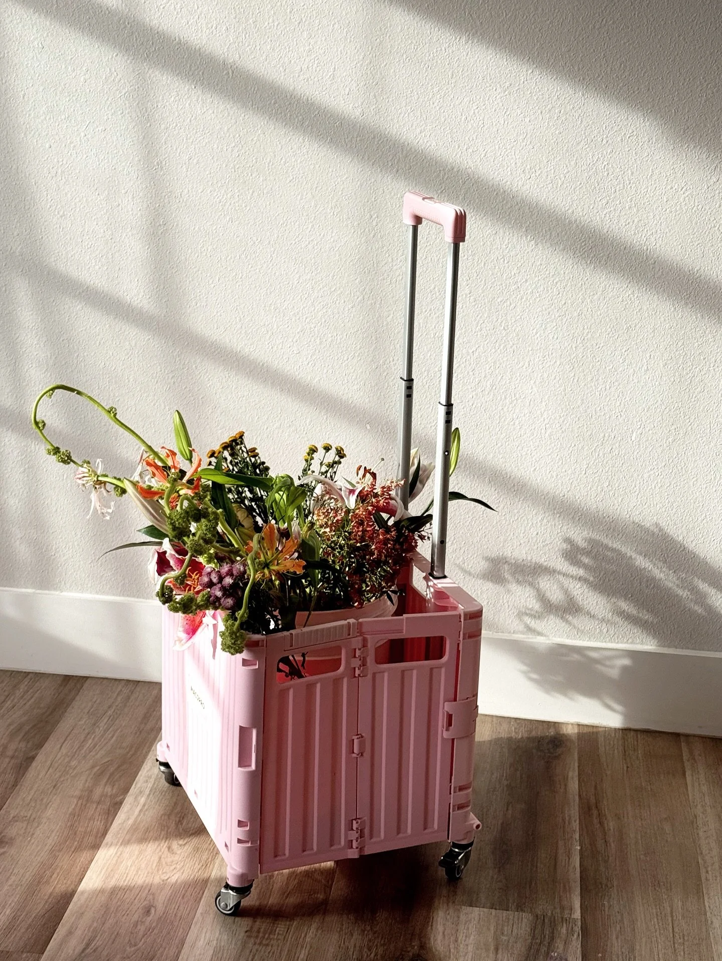 Greetings from my trusty pink flower cart :)
Goes with me to every pop-up / workshop and has become my signature at this point. Say hello if you ever catch me while I'm out and about 😇