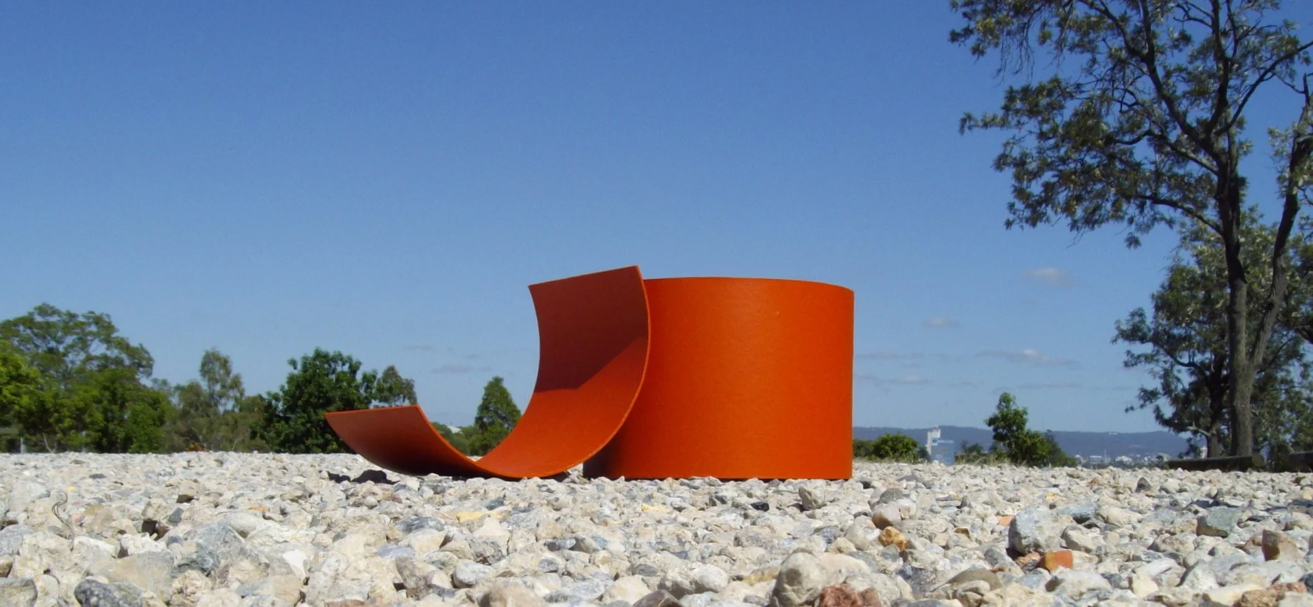 Easy Piece, cardboard craft box and acrylic paint.