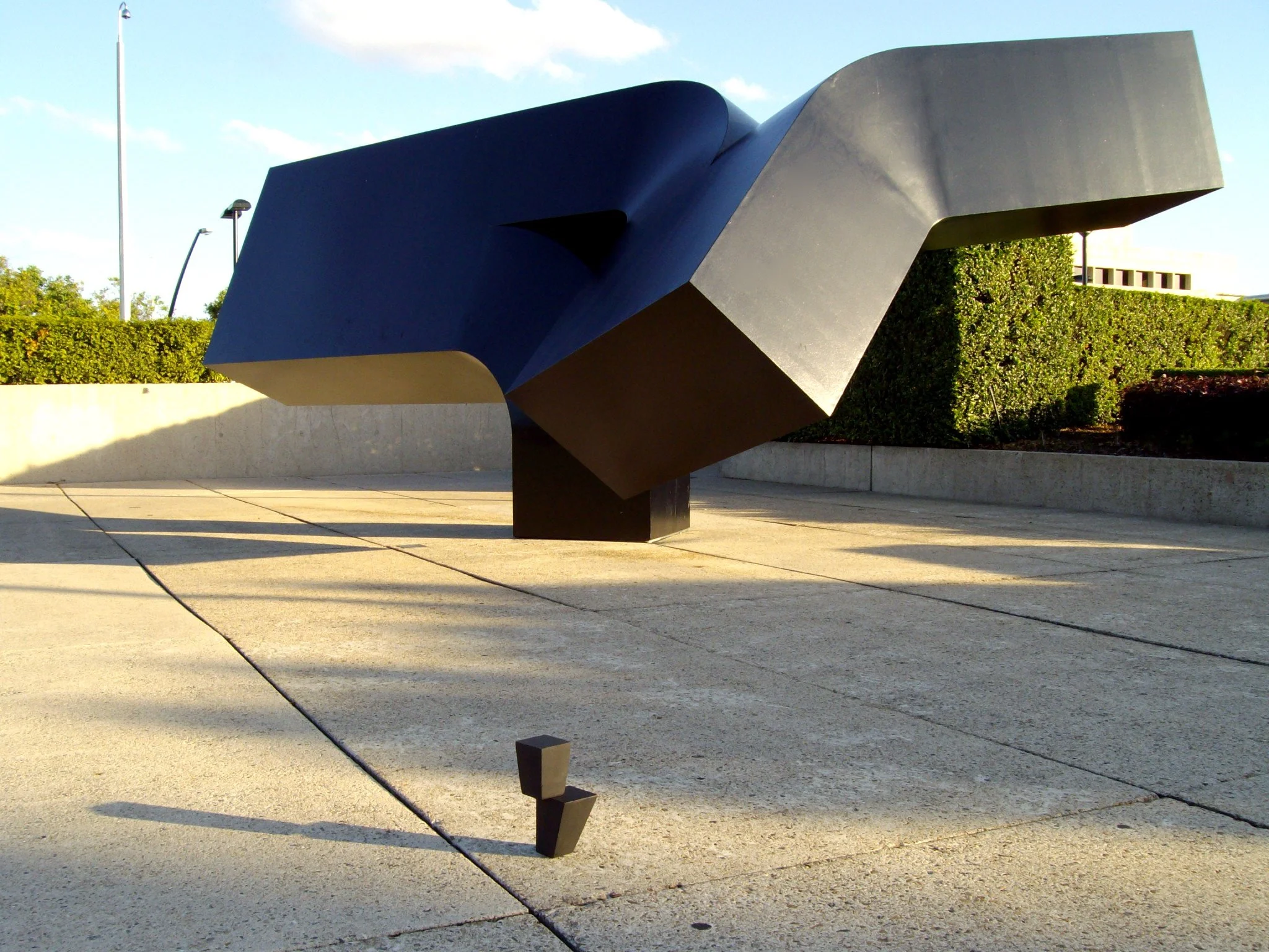 Easy Piece (Me and Clement Meadmore), wood off cuts and acrylic paint.