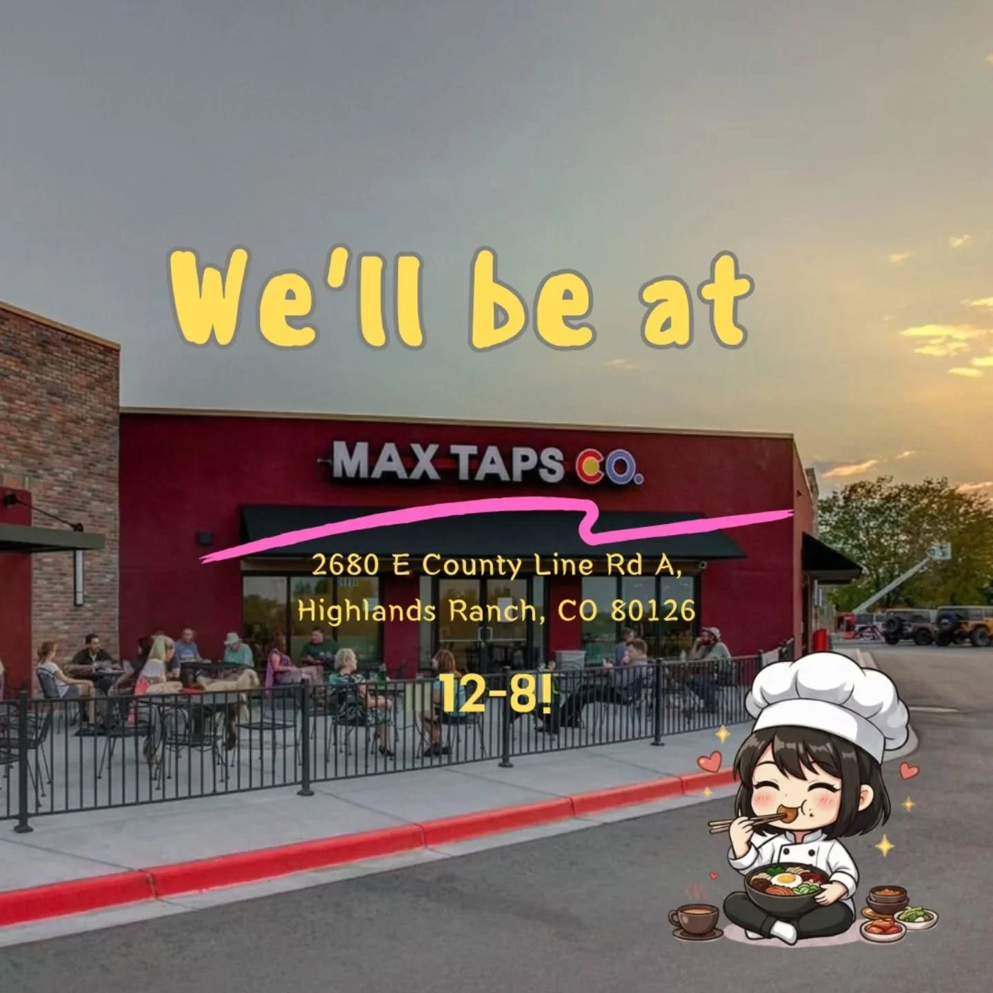 Come see us @maxtapshighlandsranch from 12-8!