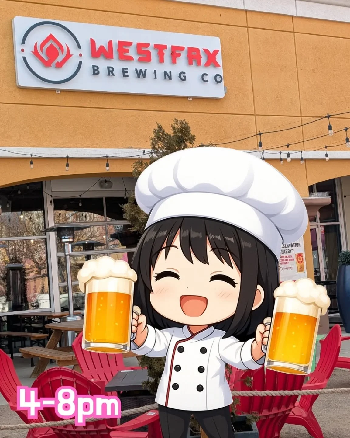 We're at West Fax Brewing Co until 8pm tonight! Come eat!