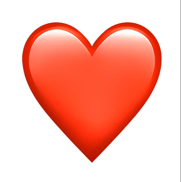 Red and pink gradient heart symbol