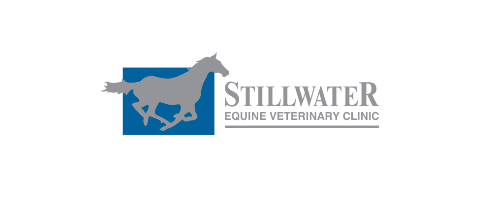 Logo of Stillwater Equine Veterinary Clinic featuring a silhouette of a running horse.