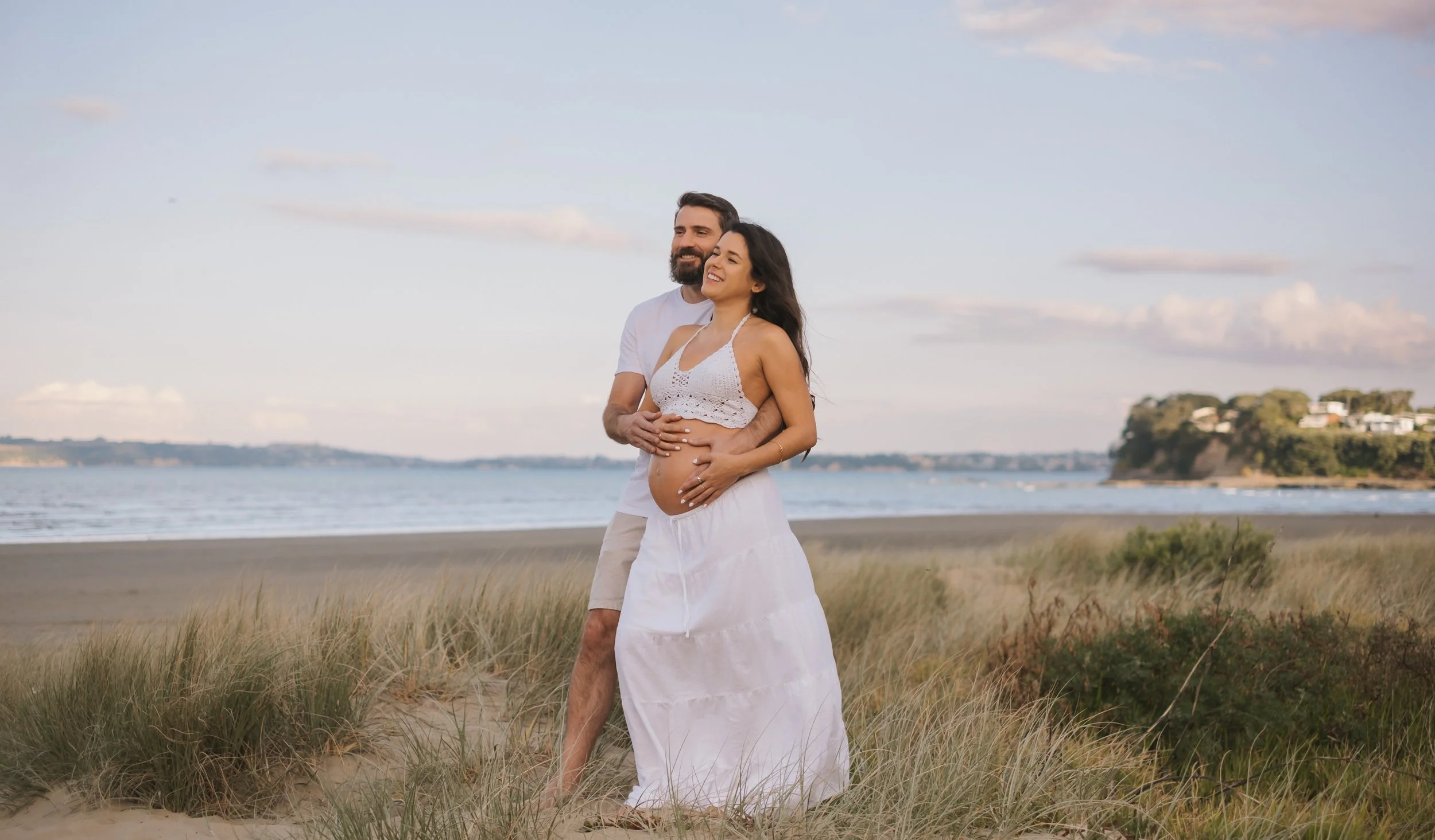 sunset maternity photoshoot in Auckland and Christchurch New Zealand 