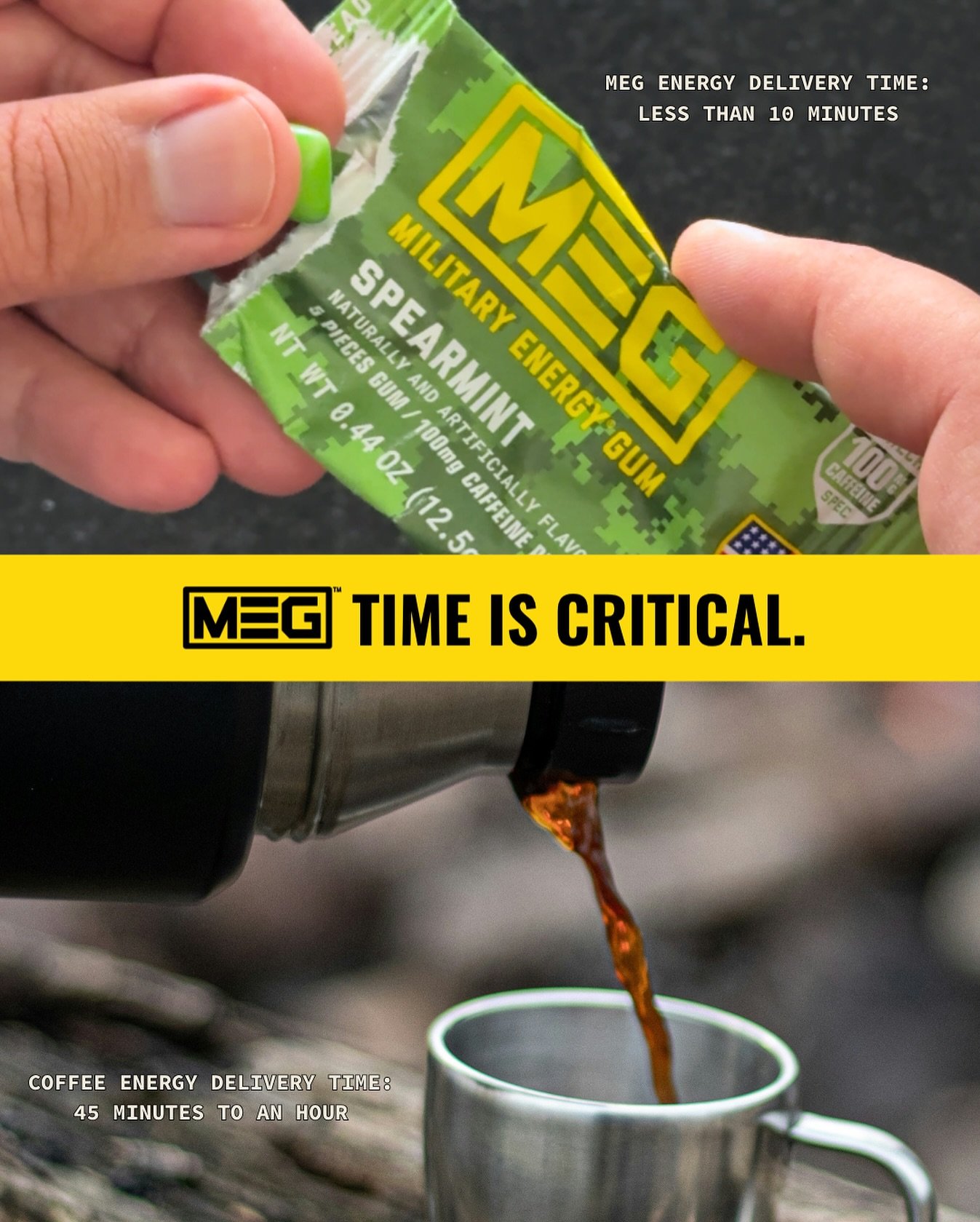 Time is your most precious resource, why would you waste it? #militaryenergygum