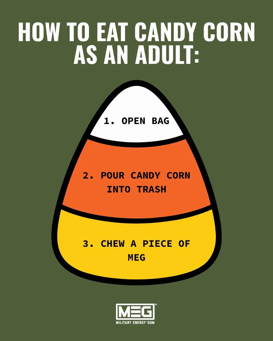 Leave the candy for the kids, Military Energy Gum is for adults