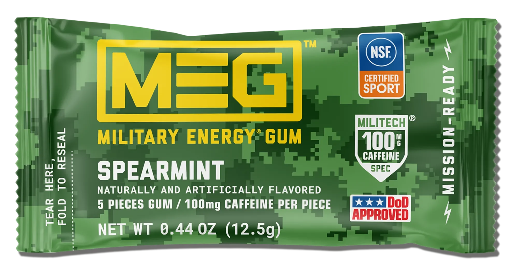 Military Energy Gum Pouch Spearmint