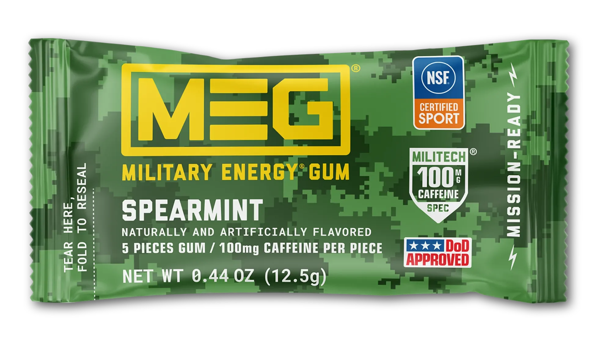 Military Energy Gum Pouch Spearmint