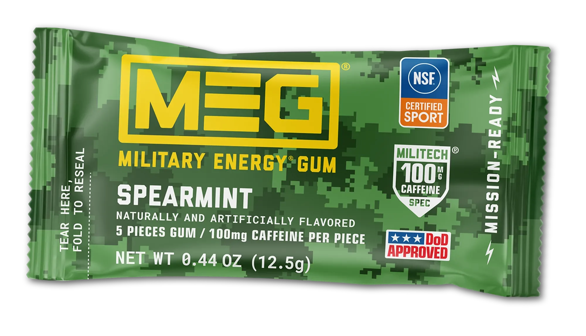 Military Energy Gum Pouch Spearmint
