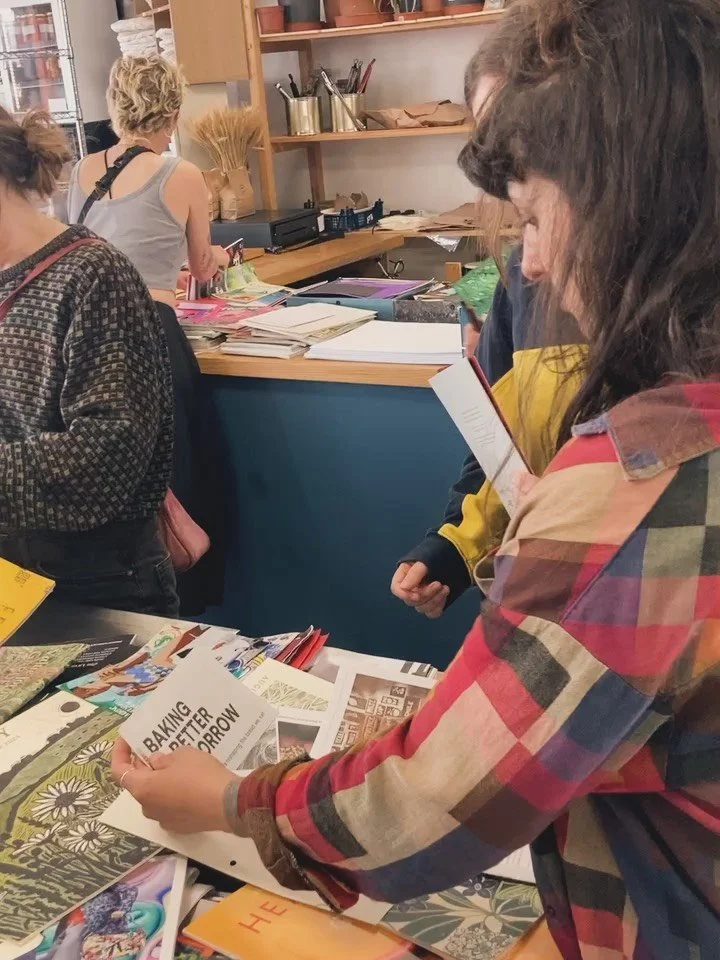 Huge thank you to @sidwellstreetbakehouse for hosting a flurry of Zine creators yesterday. 

Members of the South West Grain Network gathered with @exeterseedbank and members of the @landworkersalliance for a day of creativity, radical inspiration, c