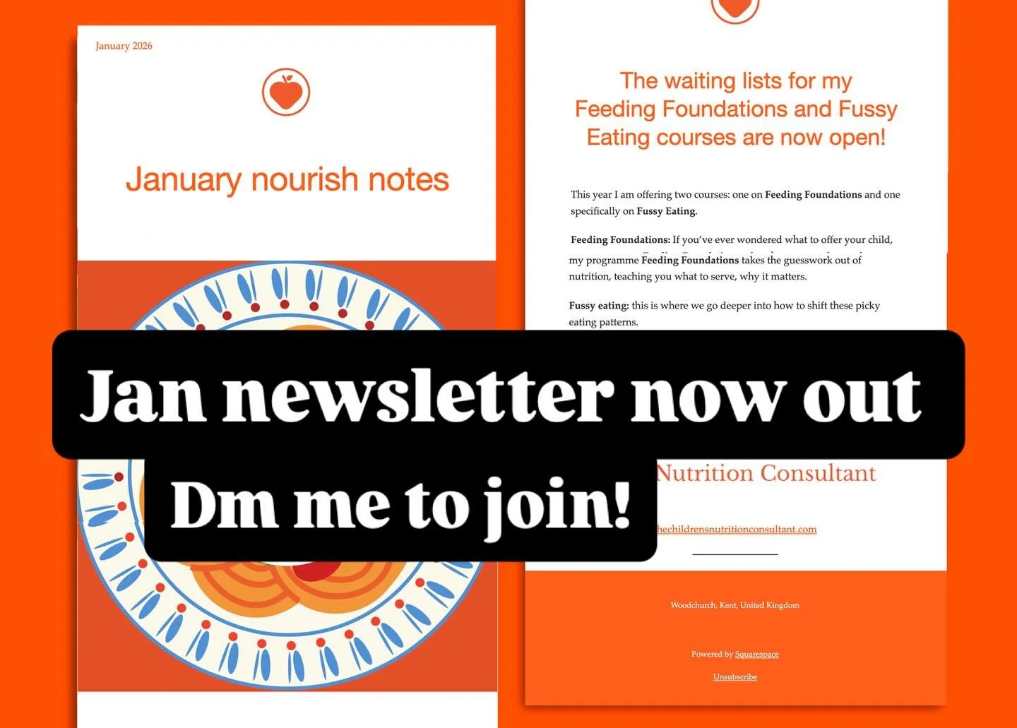 Happy New Year! My Jan newsletter is now out! My newsletters give tips on how to approach different aspects of mealtimes you might be finding challenging (with real life examples to try) and offers evidence-based advice on nutrition. Pop me a DM or g
