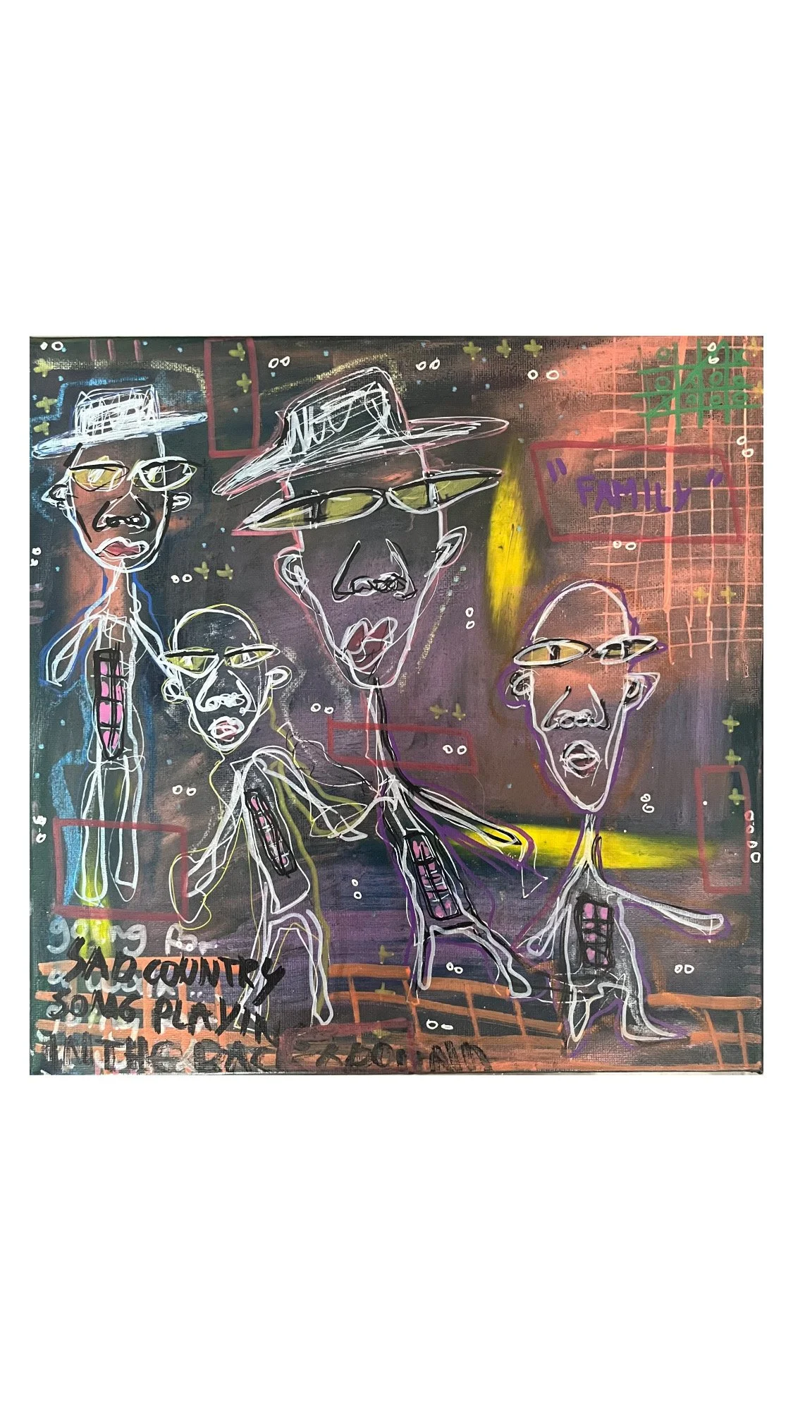 "family",acrylic, pastel, 40x40cm
