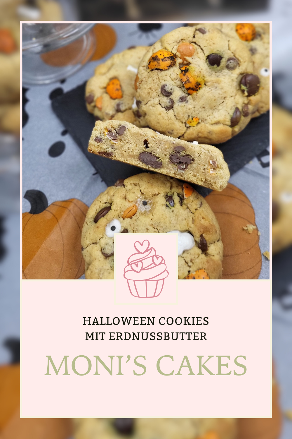 Halloween Cookies mit Erdnussbutter