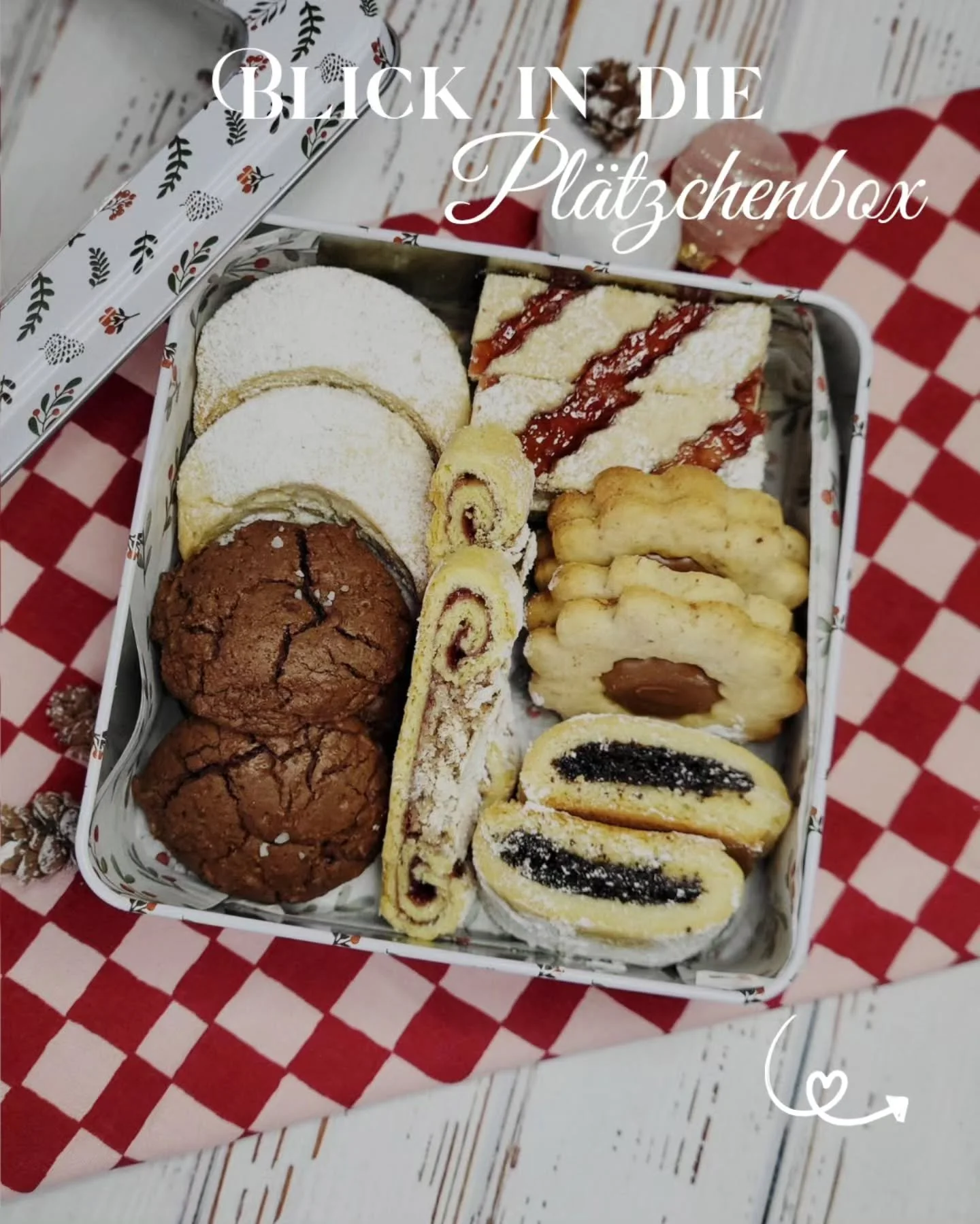 ✨️ Ein Blick. Eine Box. Und pl&ouml;tzlich schmeckt alles nach Weihnachten 🎄✨️

Die ersten Pl&auml;tzchen sind gebacken 🤗

✨️ Brownie Cookie
✨️ Opa's Schnurbart
✨️ Mohn Strudel
✨️ Kavala
✨️ Nougat-Linzer
✨️ Linzer-Stangen

🇭🇷 Jedan Pogled. Jedan 