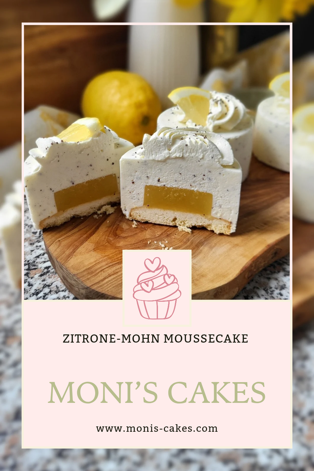 Zitrone-Mohn Moussecake