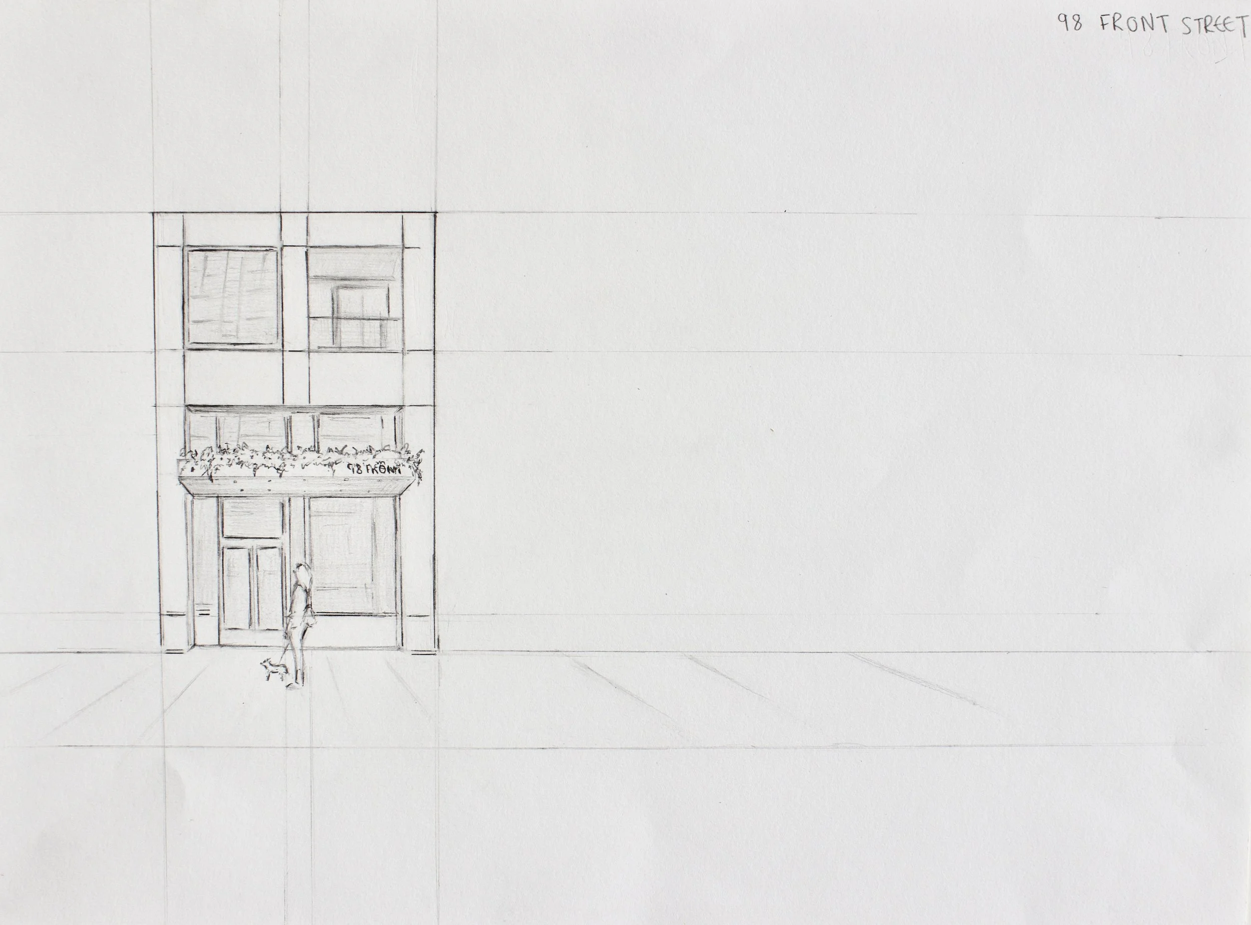 Interior design sketch- New York exterior 