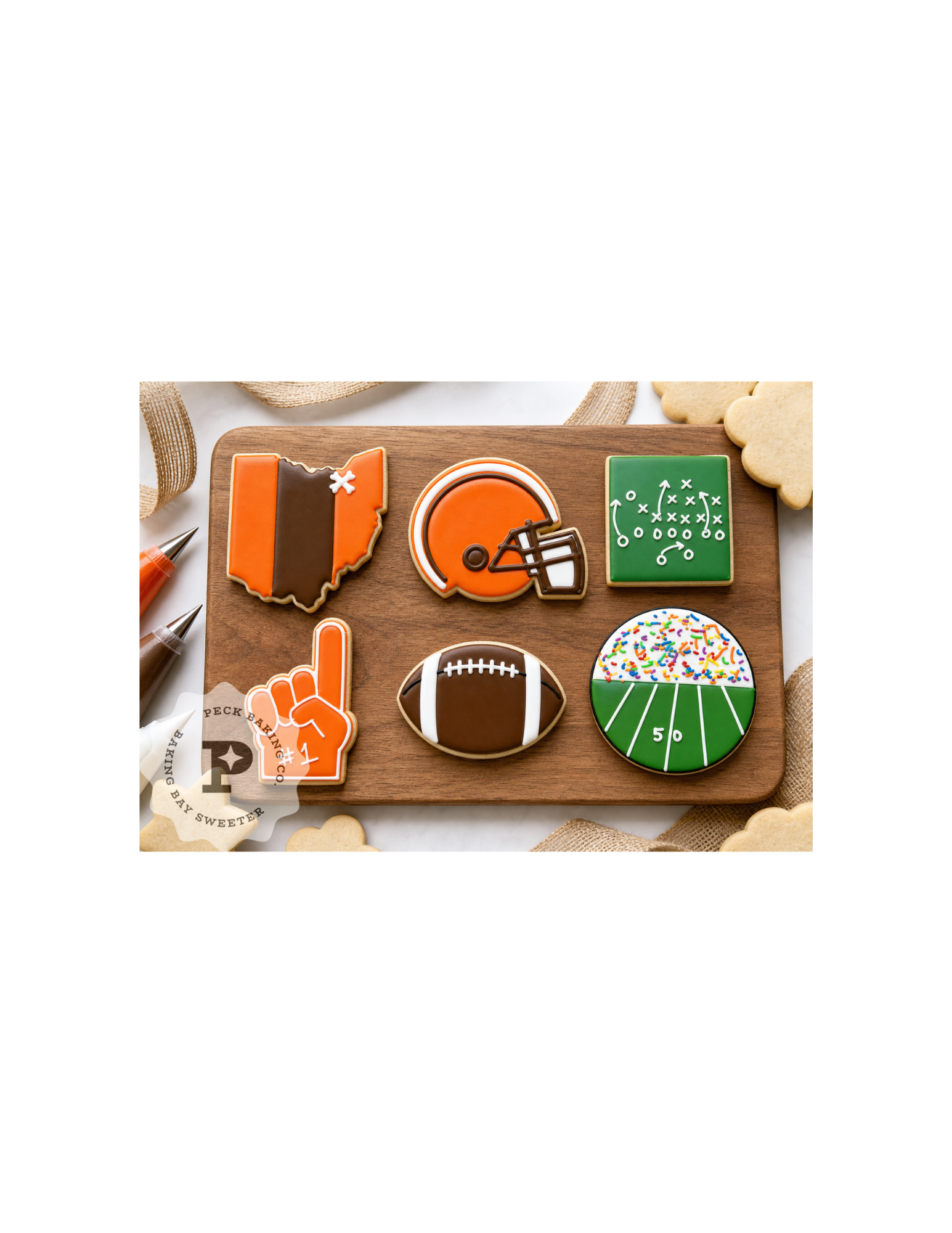 🧡🤎🏈Browns Football Cookie Decorating Class - 9/9