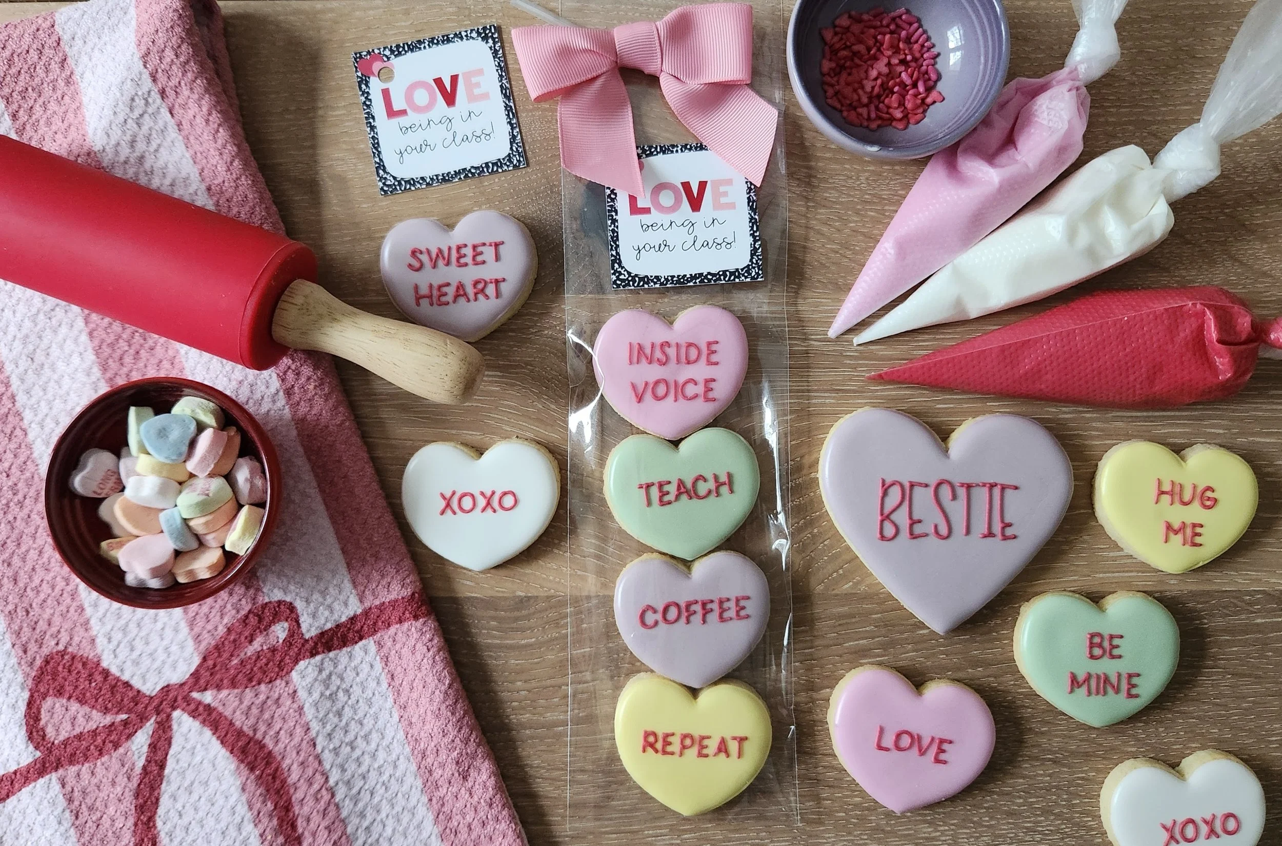 Mini Conversation Heart Teacher 4-pack