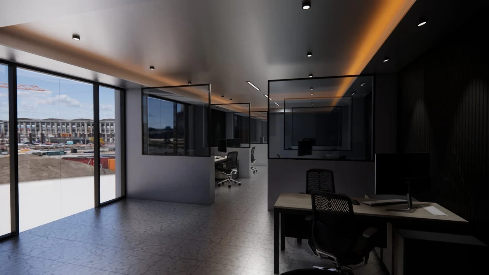Cubículos de oficinas para el personal administrativo