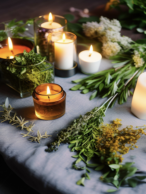 MULTIPLE TEA LIGHT CANDLES LITE UP
