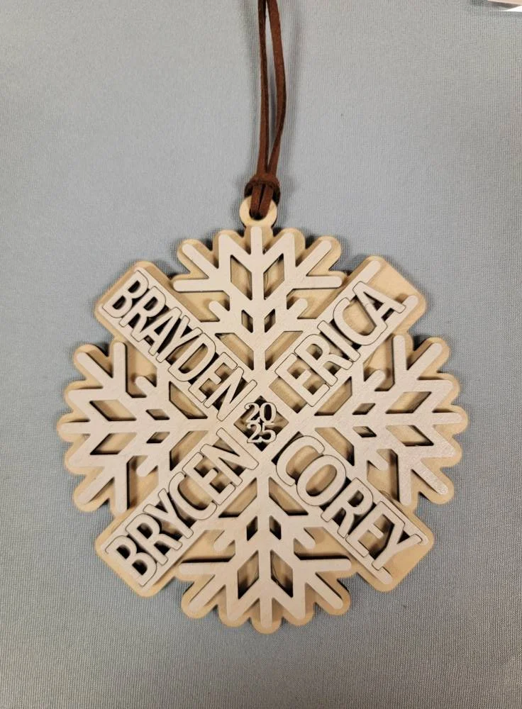Snowflake Specialized Name Ornament