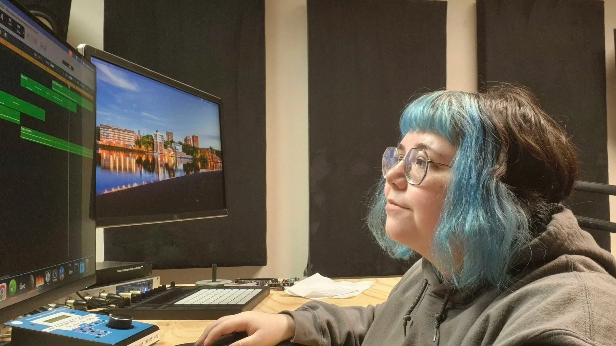 Me editing some sound effects