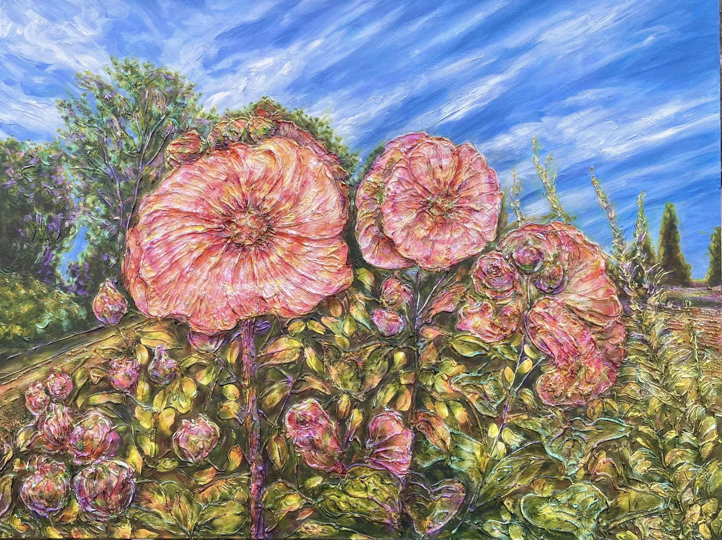 Bloomstorm, 30" X  40", 2026, Acrylic on Canvas