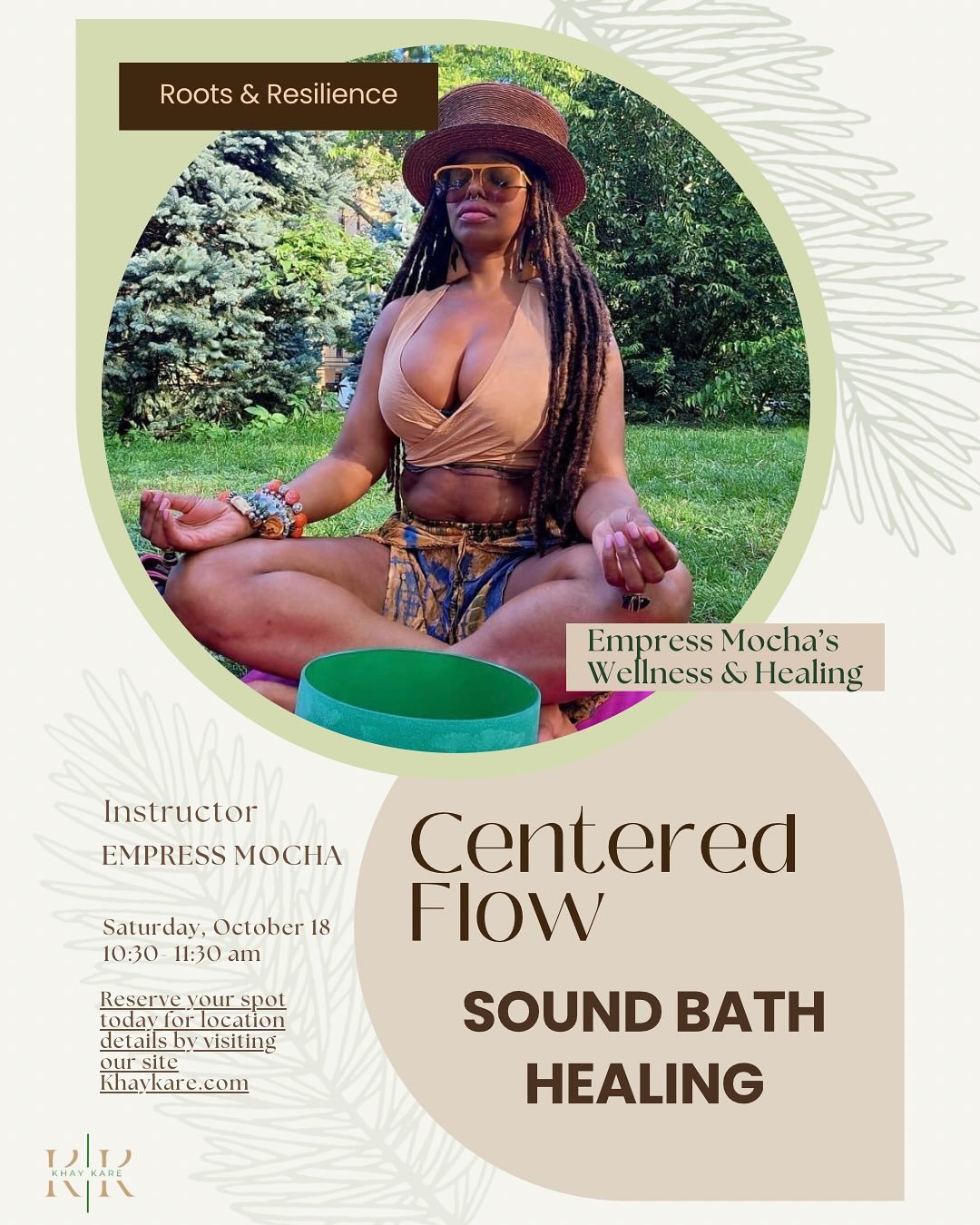 Calling all youth for Centered Flow: Sound Bath Healing ✨
Experience deep relaxation and inner peace with Empress Mocha&rsquo;s Wellness &amp; Healing 🧘🏾&zwj;♀️

🗓 Saturday, October 18 🕥 10:30 &ndash; 11:30 AM 📍 Location details provided upon re