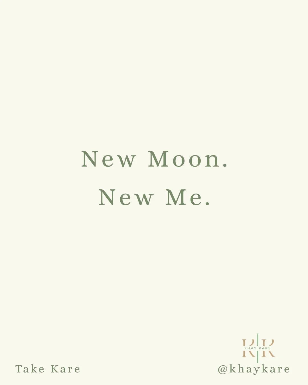 The New Moon invites stillness. 🌑

A moment to plant intentions, realign, and listen to the wisdom of nature.
What you nurture now will grow. 

This is your time to slow down and TAKE KARE of yourself. Rest is productive. Align your energy with natu
