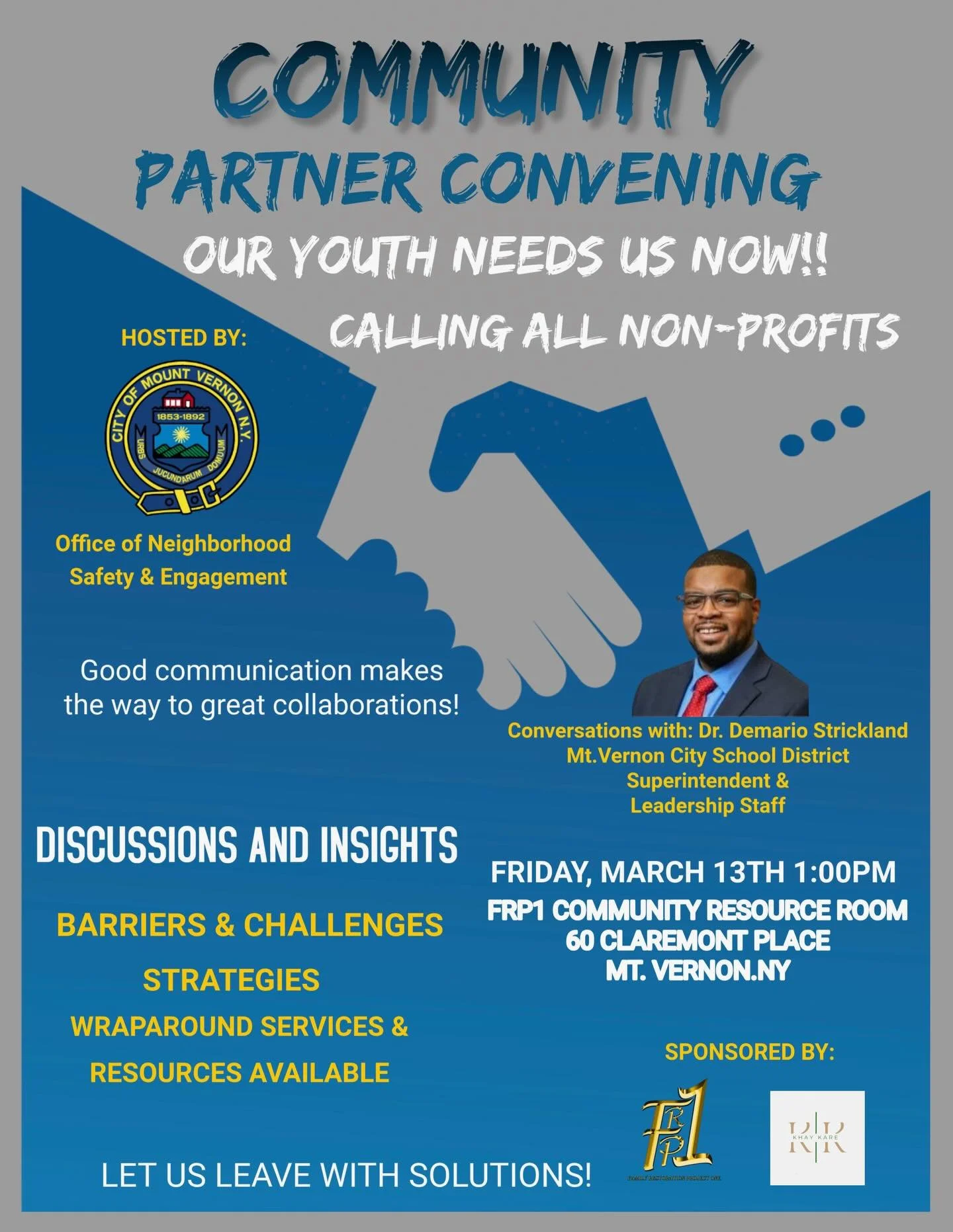 A powerful and productive Community Partner Convening this past Friday🫱🏾&zwj;🫲🏽
We had an incredible conversation with the Mt. Vernon City School District leadership team, including Superintendent Dr. Demario Strickland, along with amazing fellow