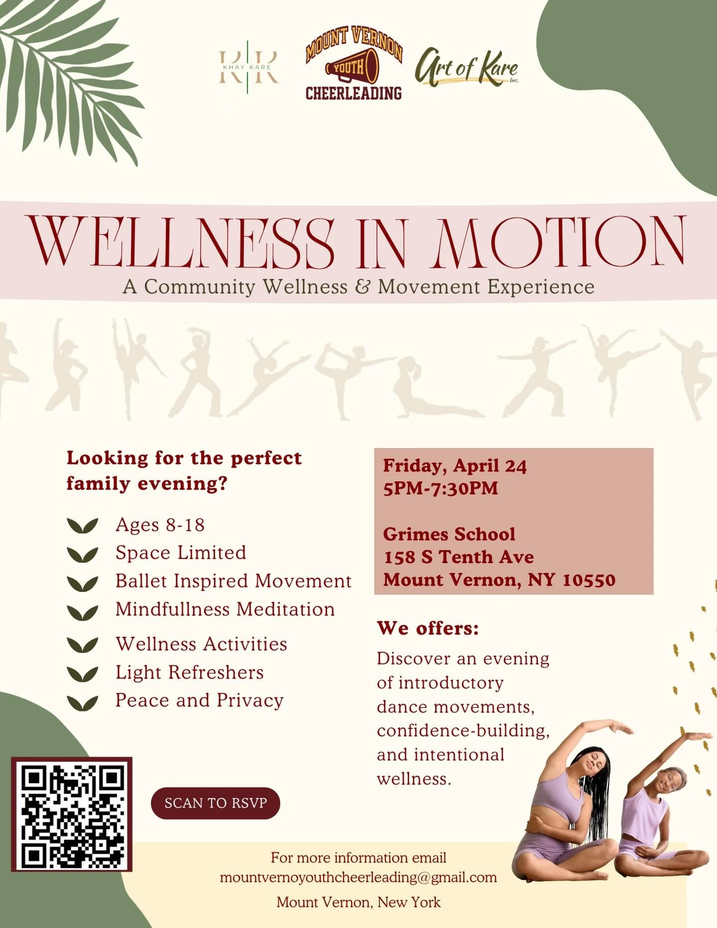 ✨ NEW DATE ALERT: Wellness in Motion ✨
 A Youth &amp; Family Wellness Experience
We&rsquo;ve updated the date and can&rsquo;t wait to welcome our youth and families for an evening of movement, mindfulness, and connection 💫

Looking for a meaningful 