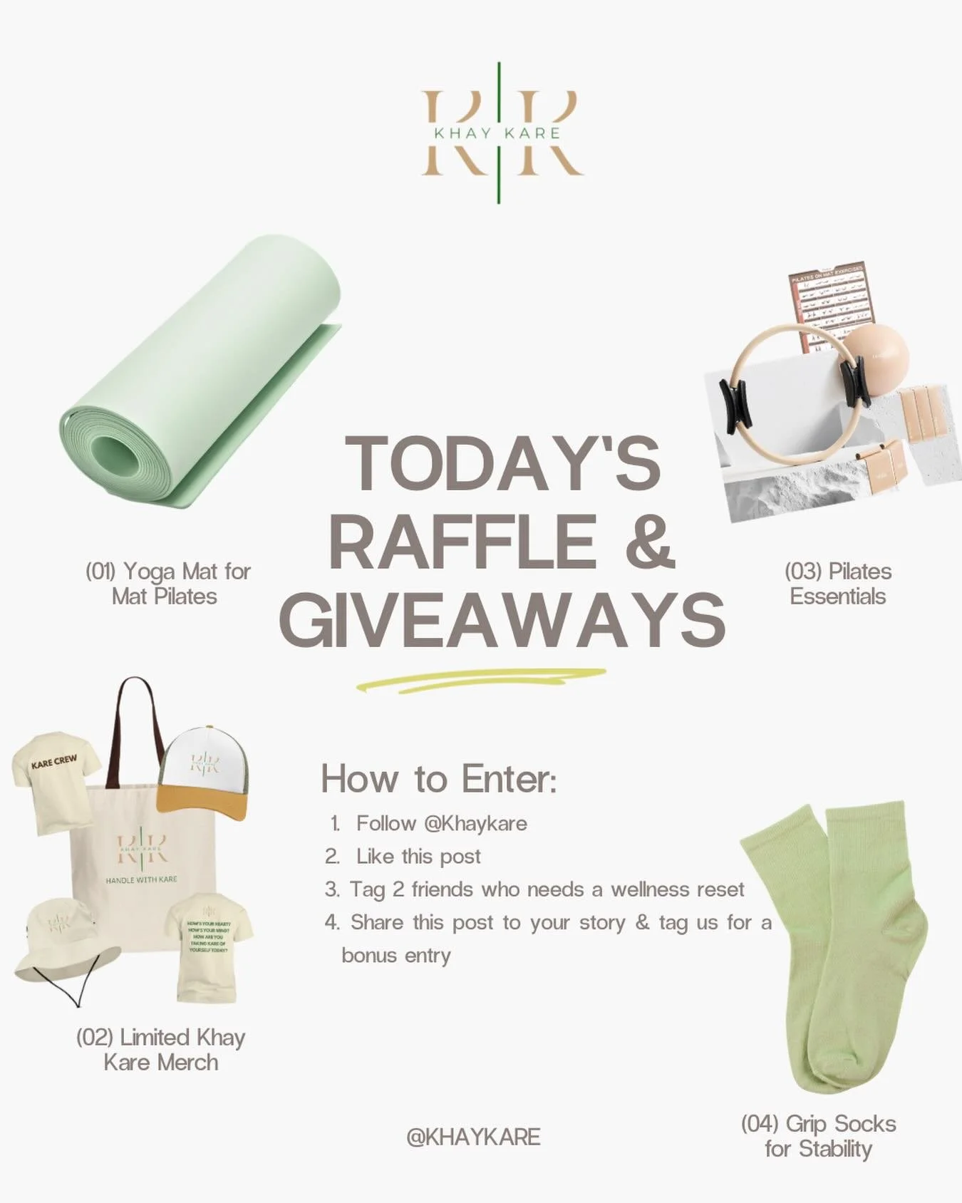 🎉 KHAY KARE GIVEAWAY 🎉
 Win Exclusive Merch from The Collection of Kare 🤎

We&rsquo;re celebrating community, wellness, and YOU with a special raffle ✨

🎁 Prize: A limited edition merch from The Collection of Kare

🤎How to Enter:
1. Follow @Khay