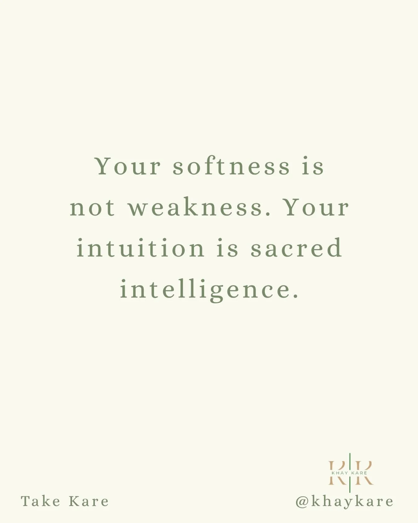 Affirmation for today:
&ldquo;I trust my inner knowing. I release emotional heaviness and welcome aligned peace, love, and abundance.&rdquo; 

#takekareofyourself  #startwithintention #KareCollective #KhayKare