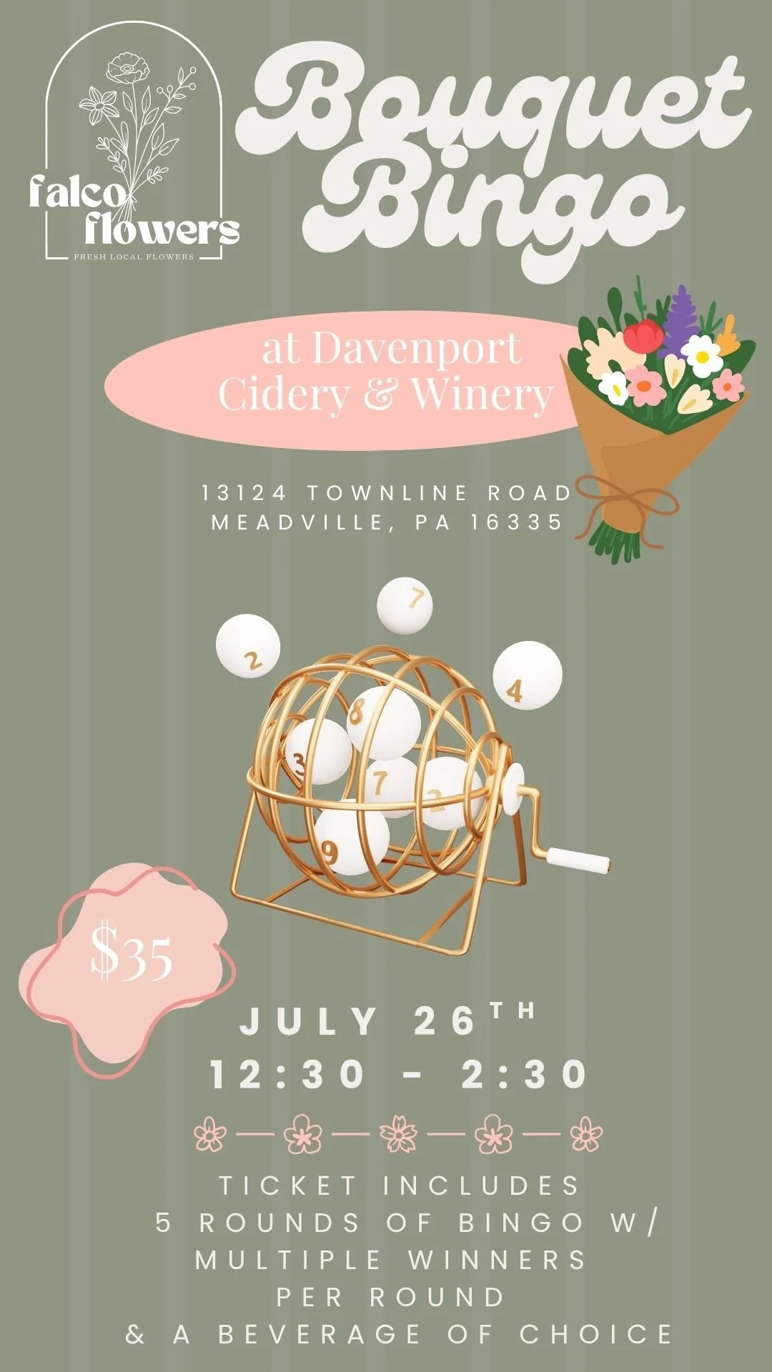 Bouquet Bingo at Davenport Winery