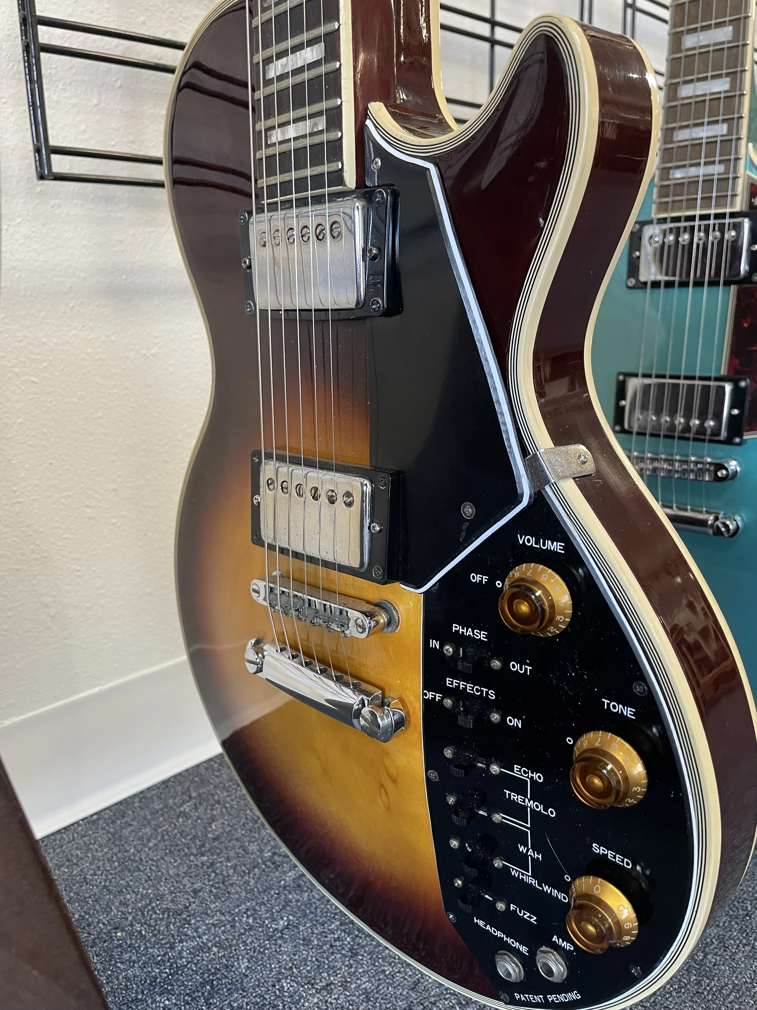 $600   Univox-Kay Effector, 1970s, Les Paul Style, Special Effects: Echo, Wah, Fuzz, and more, Double Pickups, Includes Gig Bag