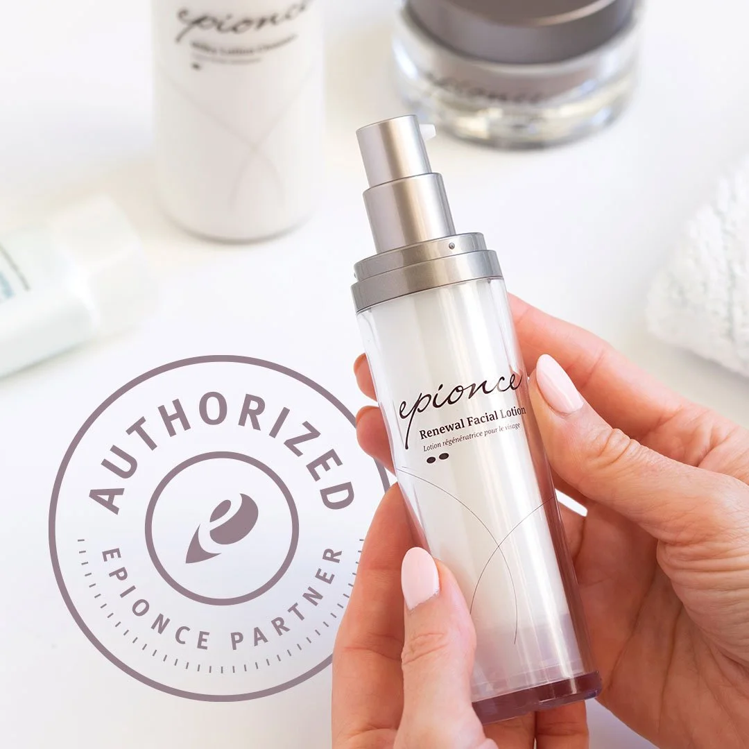 Epionce Renewal Facial Lotion displayed at Intown Dry Eye Care in Decatur, GA, featuring clinically proven botanical skincare designed to support skin barrier repair and ocular wellness.